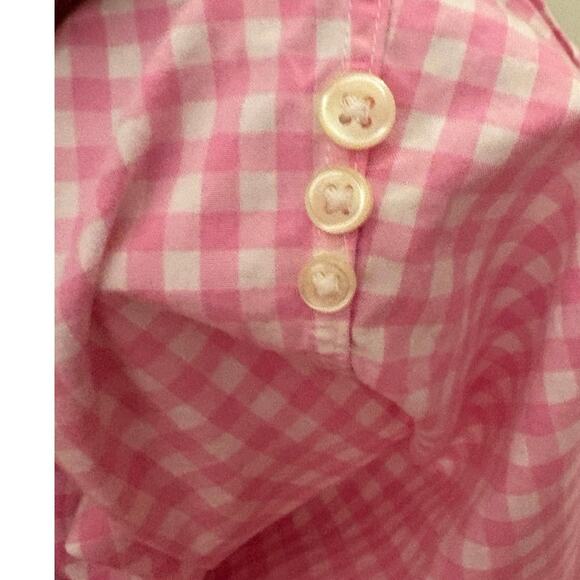 Ralph Lauren Custom Fit Mens Shirt XXL Pink Gingham Check Green Pony Preppy - Picture 9 of 10